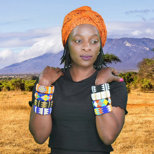 Beaded Thick Bangles