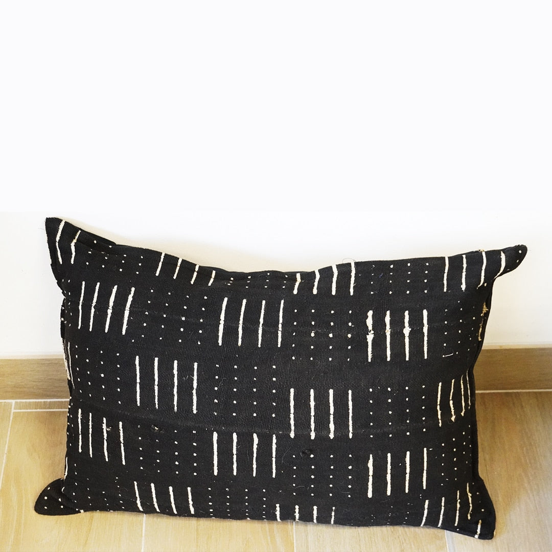 Salu-Mud Cloth Cushions - Black