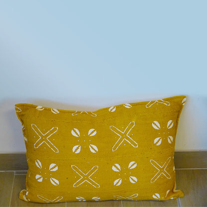 Salu-Mud Cloth Cushions - Mustard