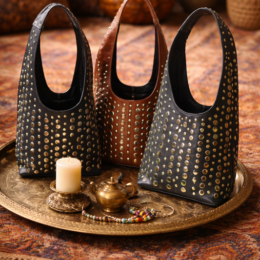 Boho Leather Shoulder Handbag