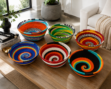 Handwoven Zulu Wire Baskets
