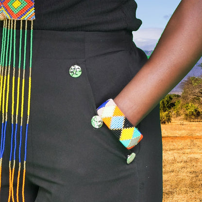 Beaded Thick Bangles