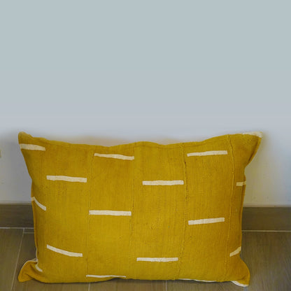 Salu-Mud Cloth Cushions - Mustard
