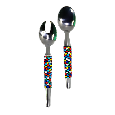 Zulu Beaded Salad Servers