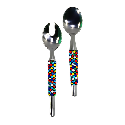 Zulu Beaded Salad Servers
