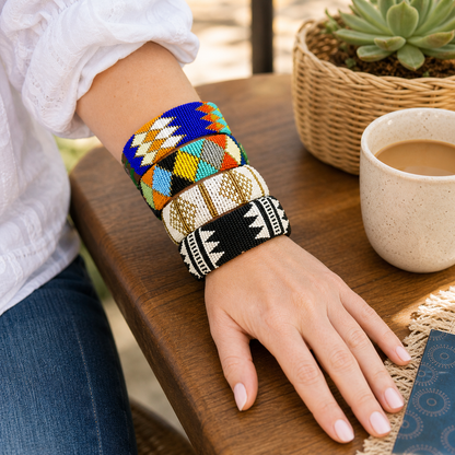 Beaded Thick Bangles