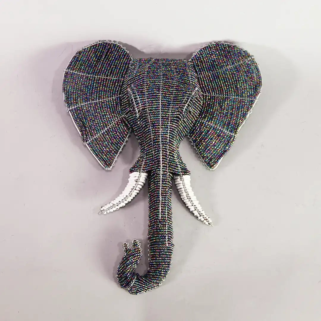 Beaded Elephant Head