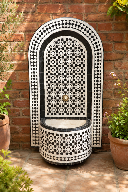 Moroccan wall fountain