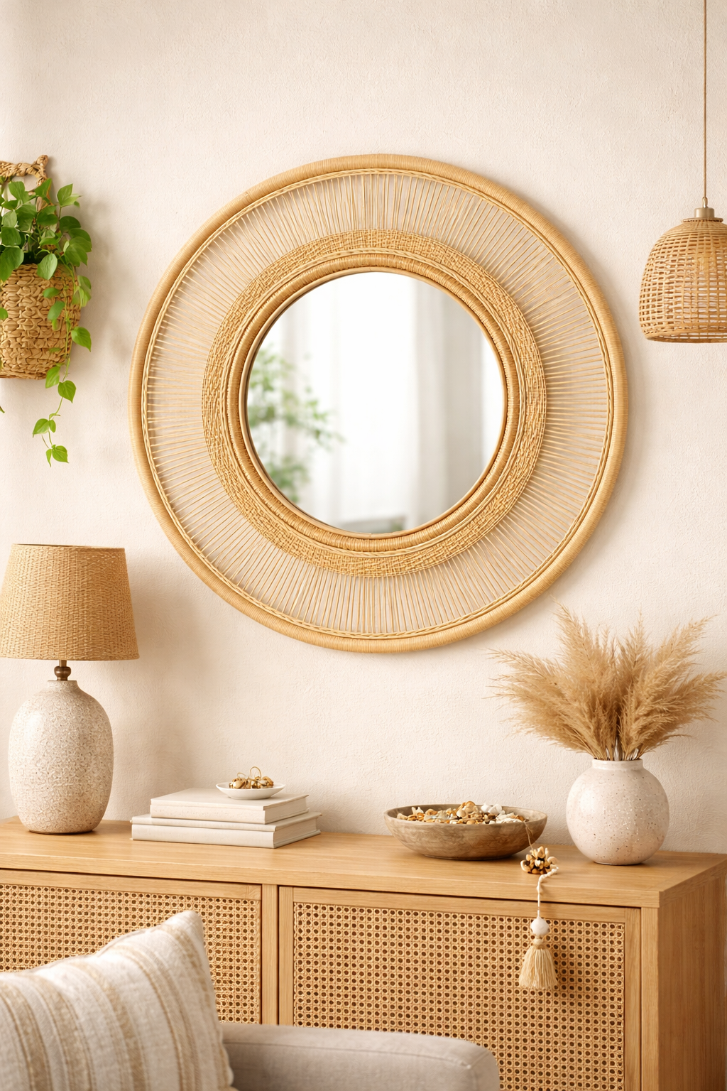 Solara Rattan Mirror