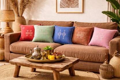 Moroccan Cactus Silk Pillow Cushion Cover
