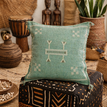 Moroccan Cactus Silk Pillow Cushion Cover