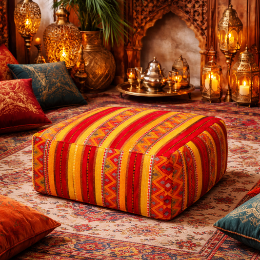 Sahara Geometric Floor Pouf