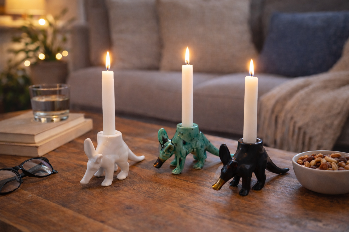Aardvark Candlestick Holder