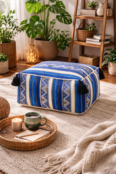 Sahara Geometric Floor Pouf