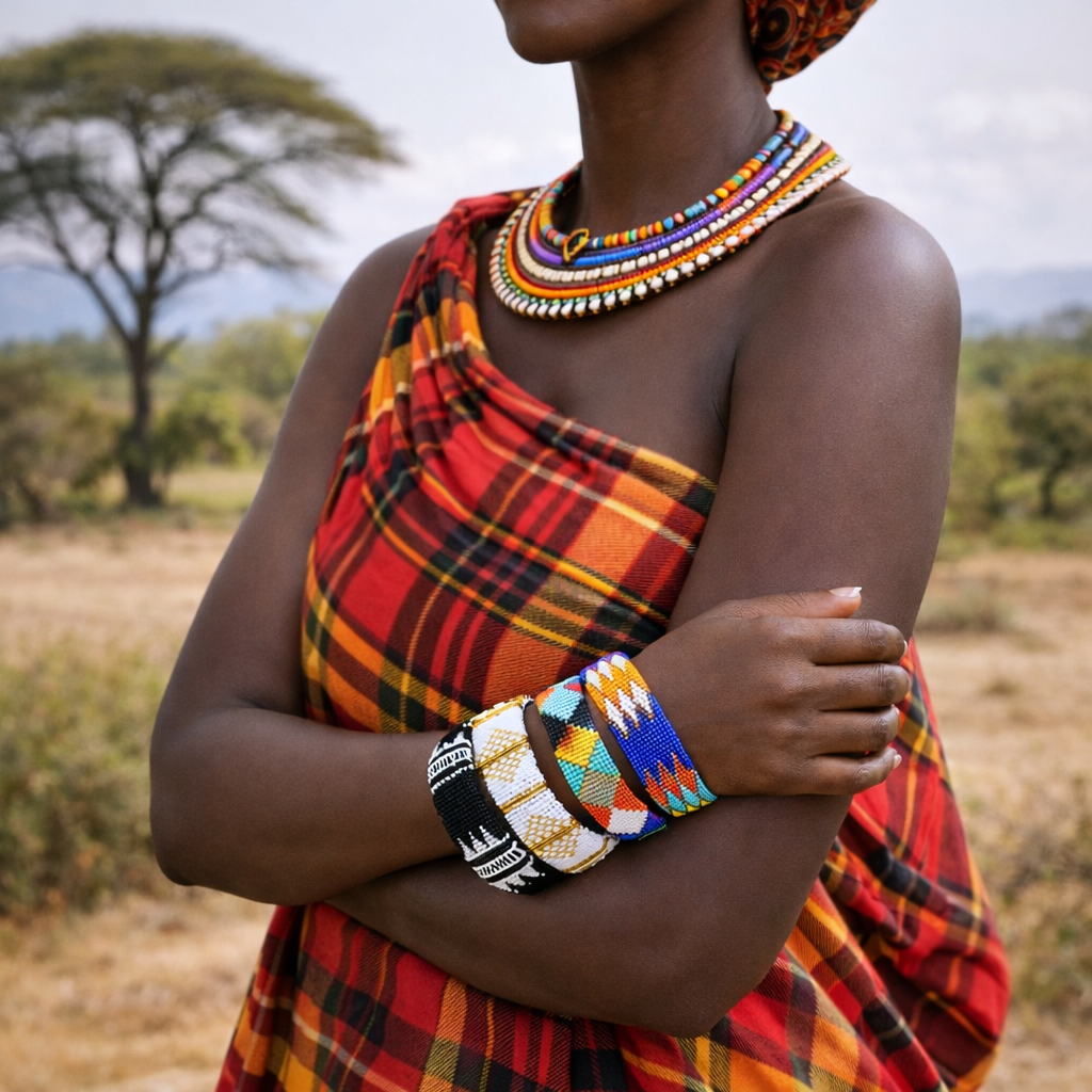 Beaded Thick Bangles