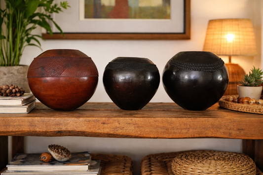 Handcrafted African Gourd Pots
