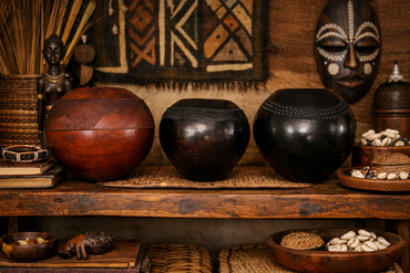Handcrafted African Gourd Pots