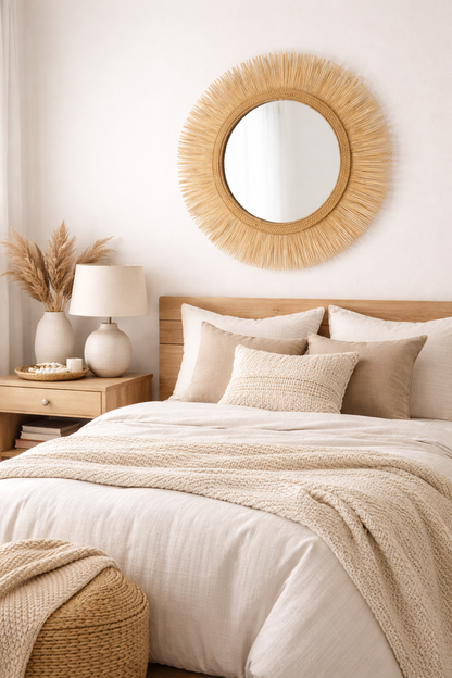 Sunburst Cane Mirror