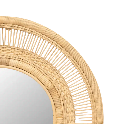 Round Cane Mirror