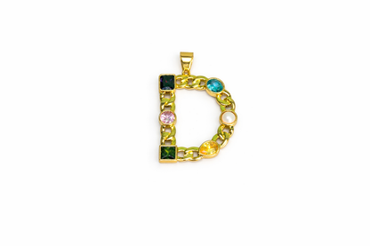 Gemstone Pendant Initial