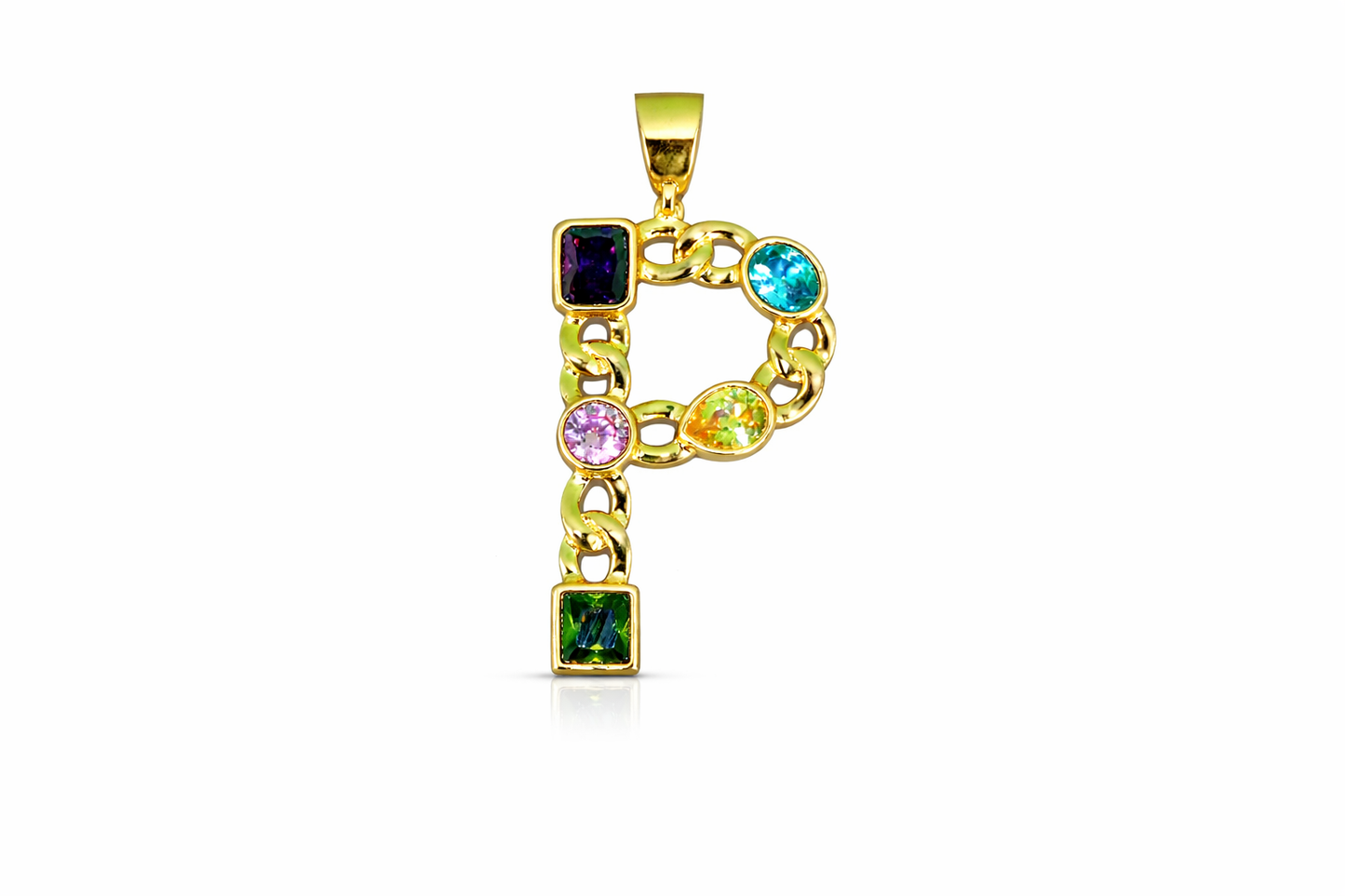 Gemstone Pendant Initial
