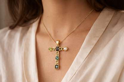 Gemstone Pendant Initial