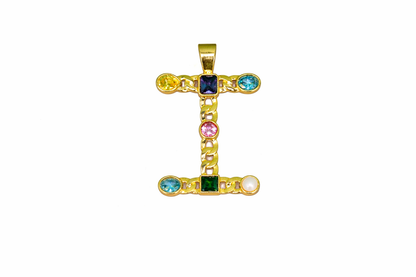 Gemstone Pendant Initial