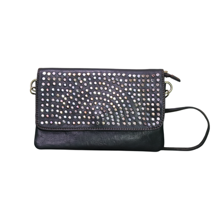 Leather crossbody clutch