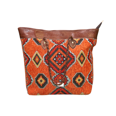 Geometric Leather Handbag