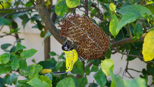 Beaded Birds and Nest