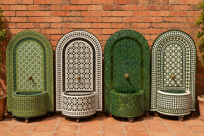 Moroccan wall fountain
