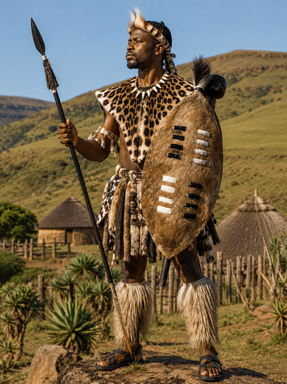 Inkosi Warrior Spear & Shield Set