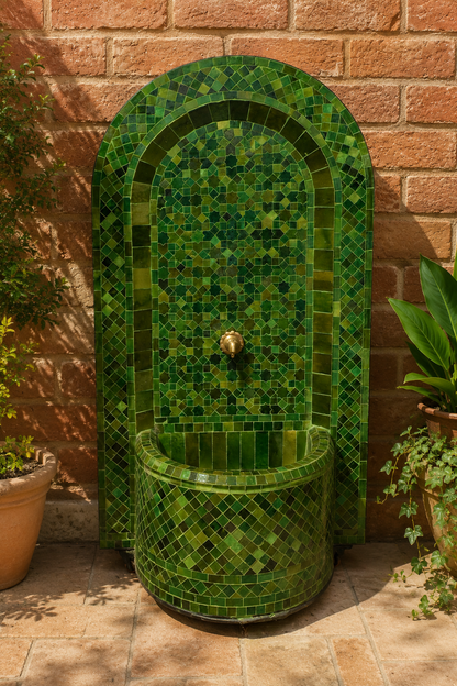 Moroccan wall fountain