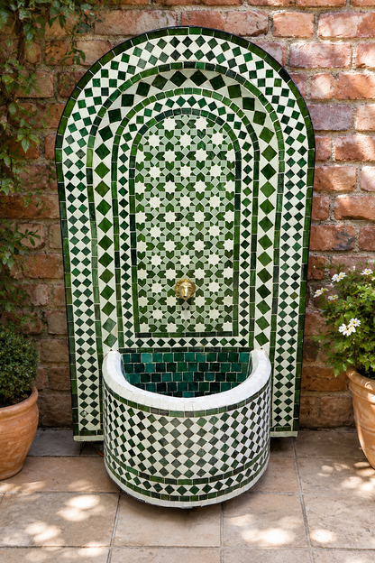Moroccan wall fountain