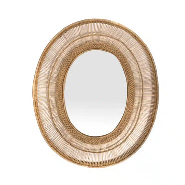 Oval Cane Mirror