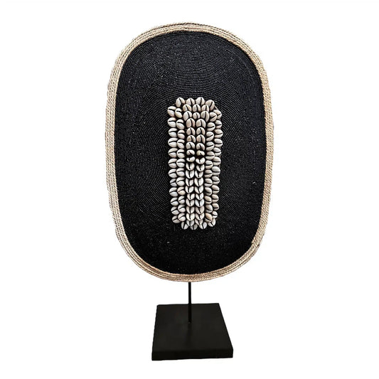 African Beaded Shield - Oval